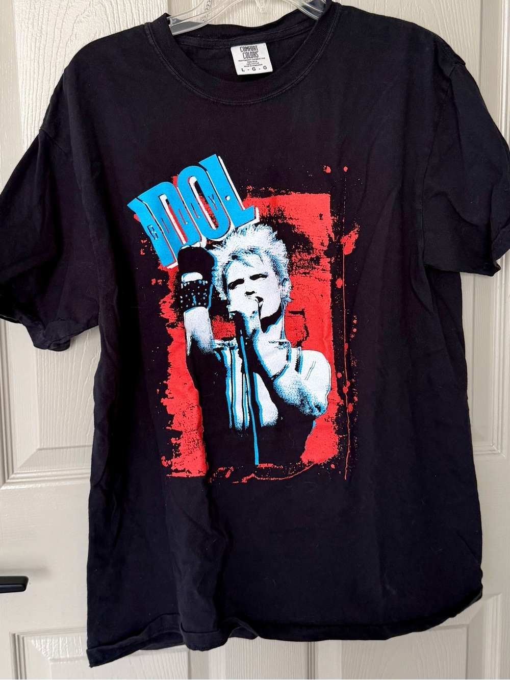 Comfort Colors Black Graphic Billy Idol tour 2025 tee size Large